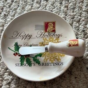 Giftcraft Holiday Plate and Spreader Set